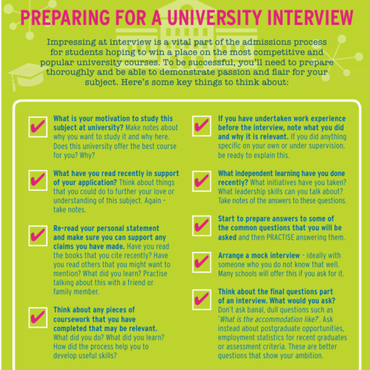 interview checklist