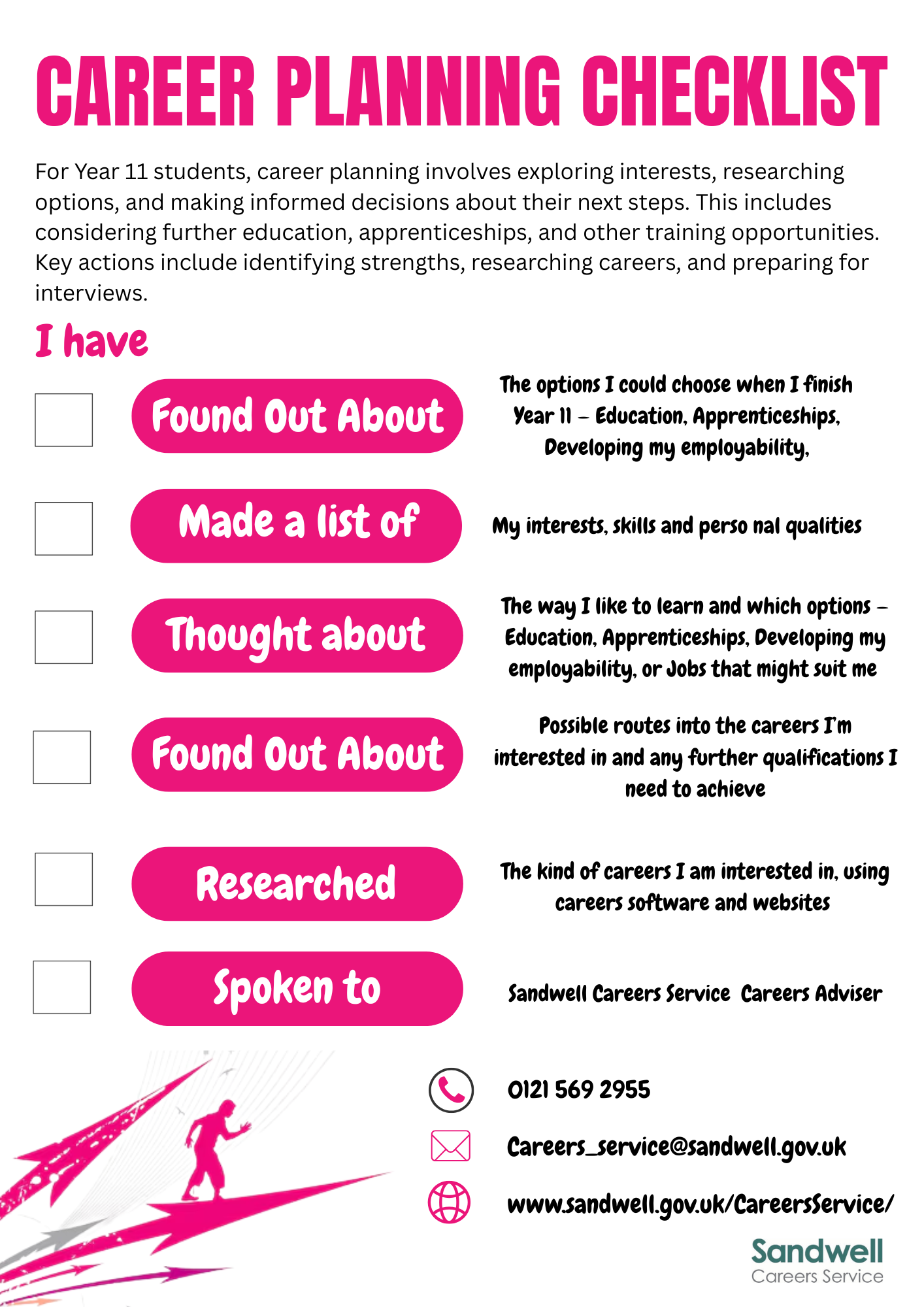 Careers Planning Checklist 1