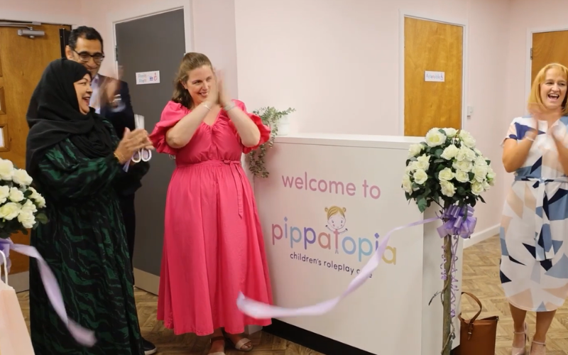 Image of ribbon cut for Pippatopia