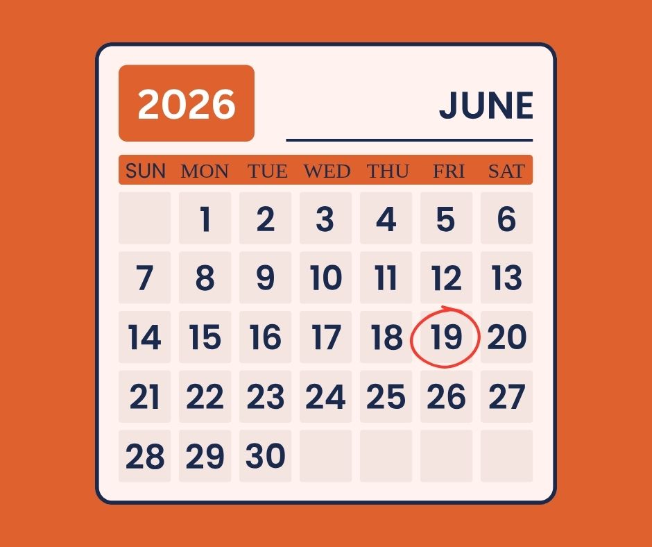 Calendar with 19 June circled