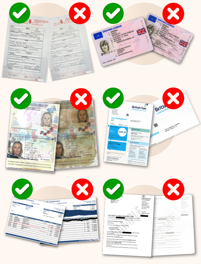 Acceptable Documents Example