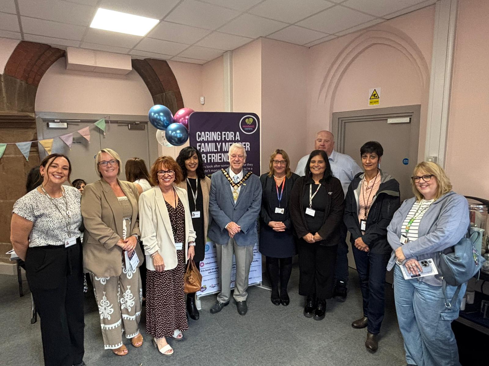 Sandwell Carers, The Director of Adult Social Care and local carers at the launch event
