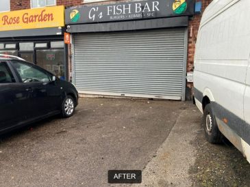 Waste cleared from outside a closed food business