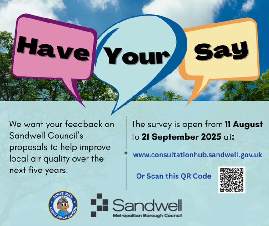 Graphic promoting air quality consultation