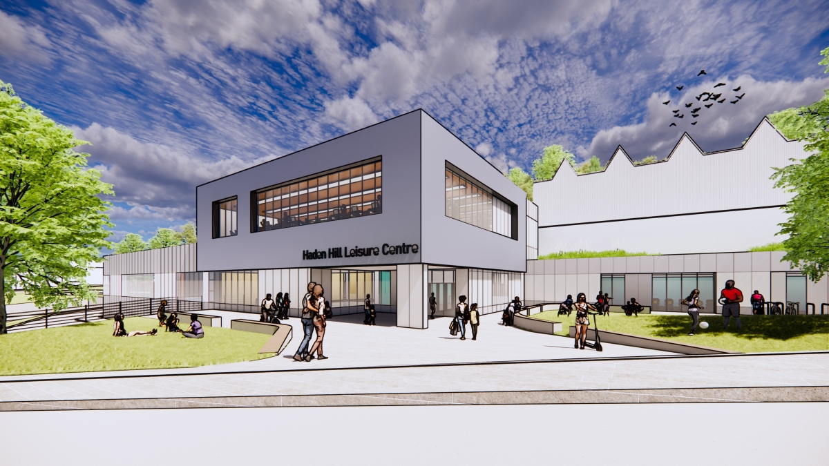 Artist impression of Haden Hill Leisure Centre