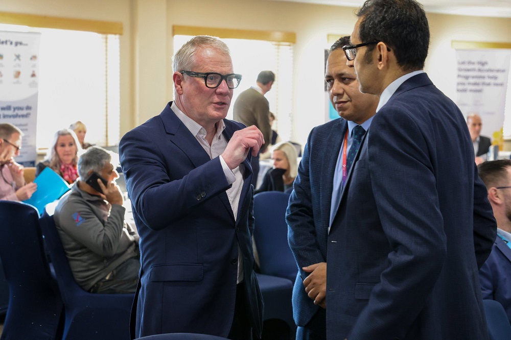 At the Sandwell Business Growth and Employment Summit, Richard Parker, Mayor of the West Midlands, Councillor Jalal Uddin, Sandwell Council&#039;s Cabinet Member for Children and Families, and Shokat Lal, Sandwell Council&#039;s Chief Executive