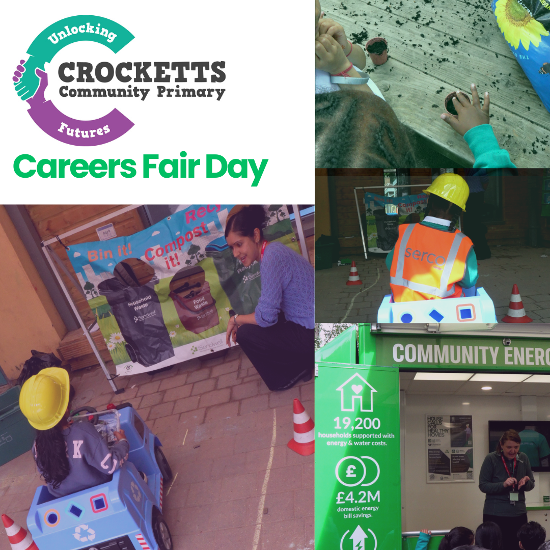 collage of images of the careers fair