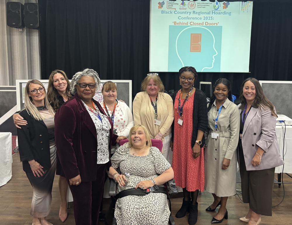 Councillor Jackie Taylor and safeguarding partners at the Black Country hoarding conference, May 2025