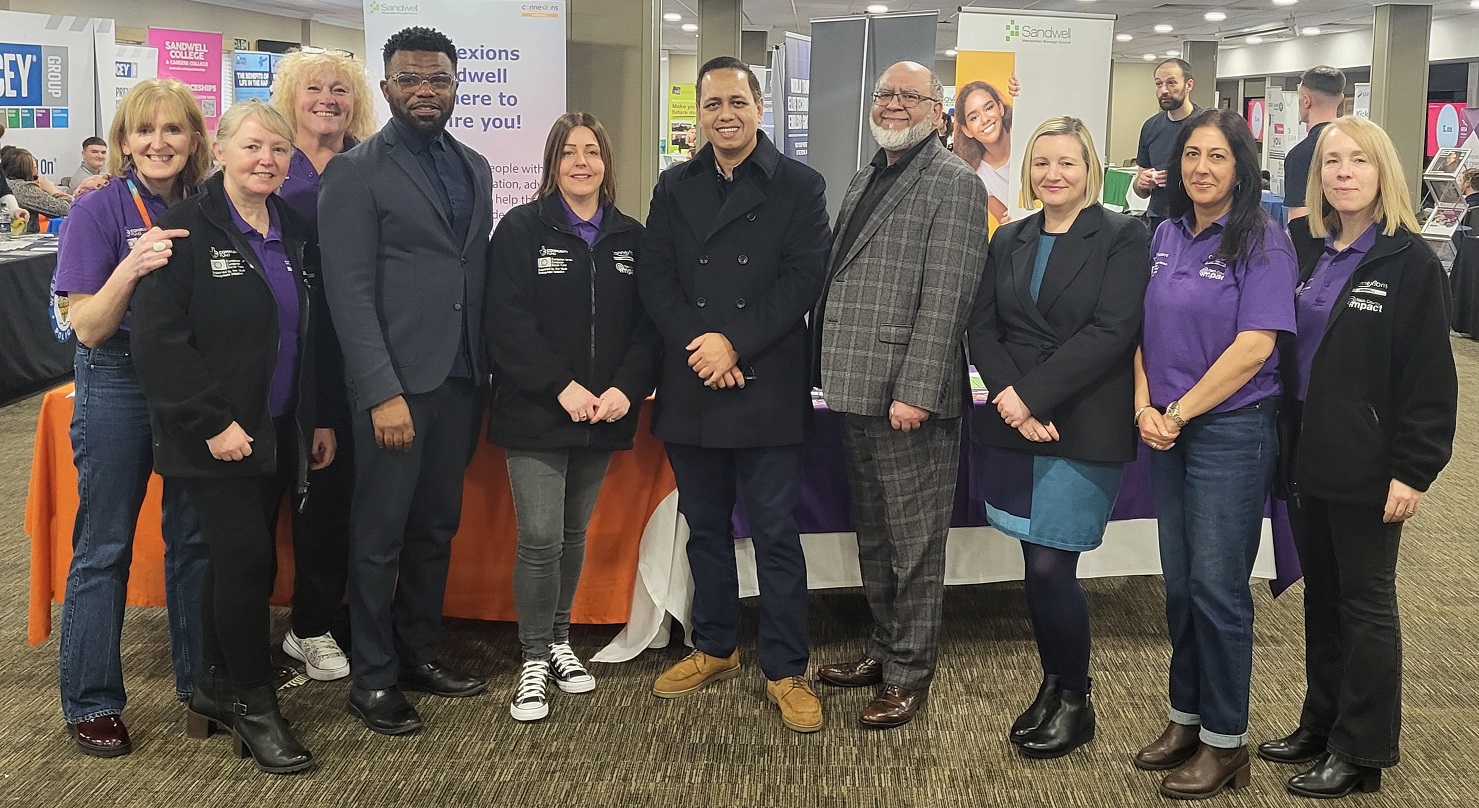 Connexions Sandwell new year new start Cllr Uddin with Connexions staff