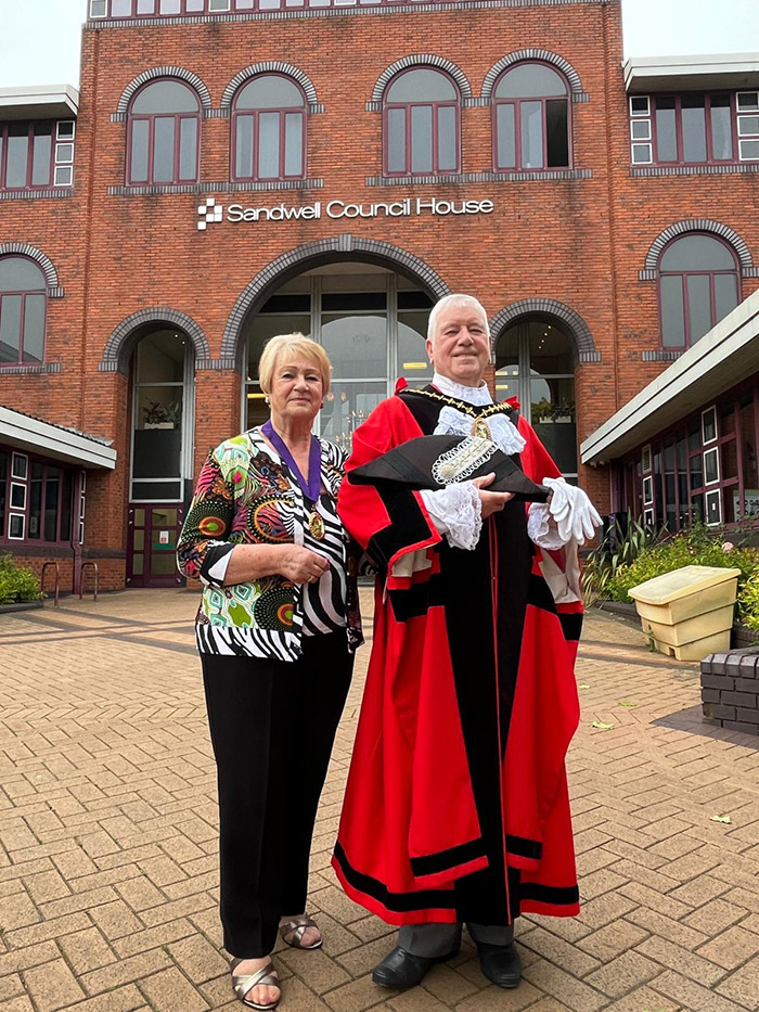 Deputy Mayor of Sandwell Councillor Steve Melia and Deputy Mayoress Mrs Valerie Thacker