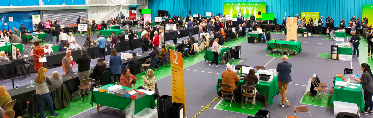  Image of the count venue on election night