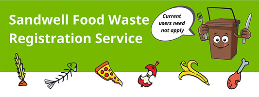 Food waste registration service website banner