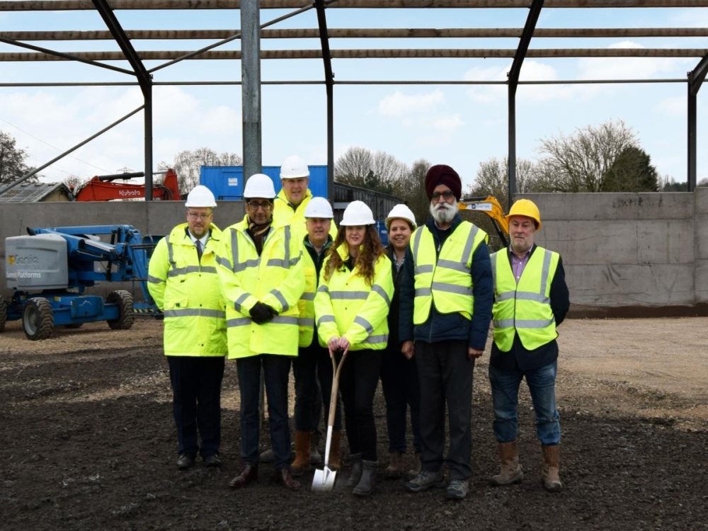 Cllrs Rollins and Padda with members of the Farm team and SWG staff