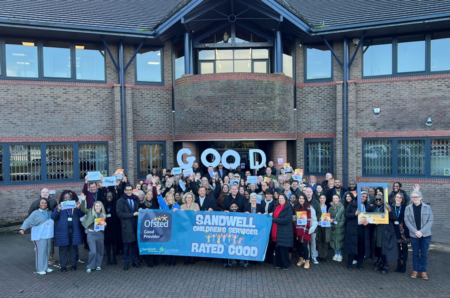 Celebrating Good Ofsted rating for Sandwell - group photo