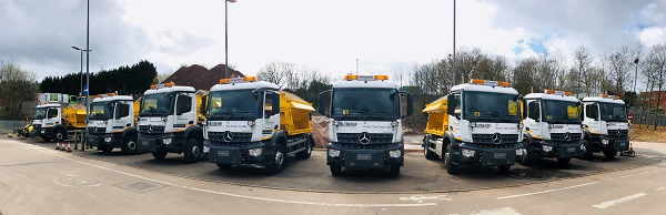 image of the Gritting crew vehicles