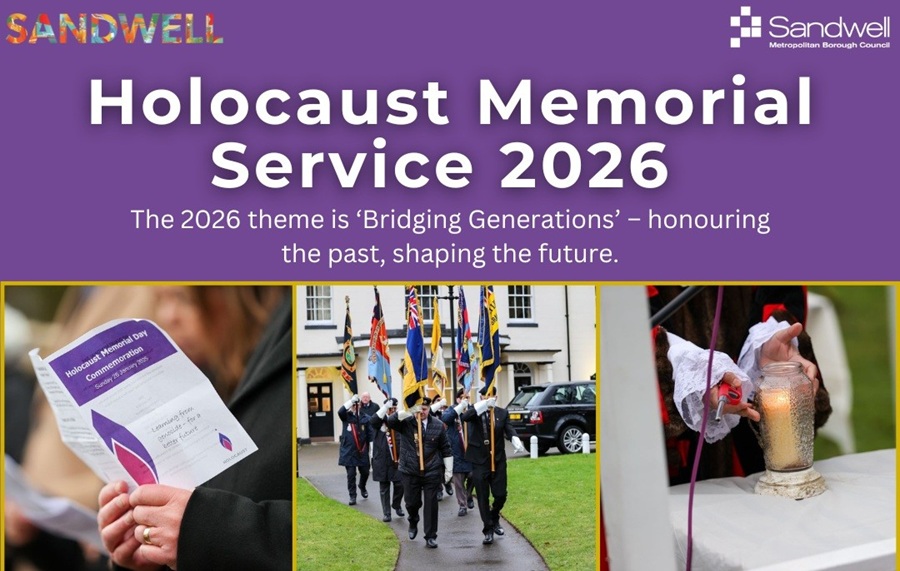 Holocaust Memorial Service 2026 - the 2026 theme is Bridging Generations, honouring the past, shaping the future