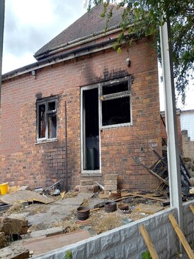 Burnt out building