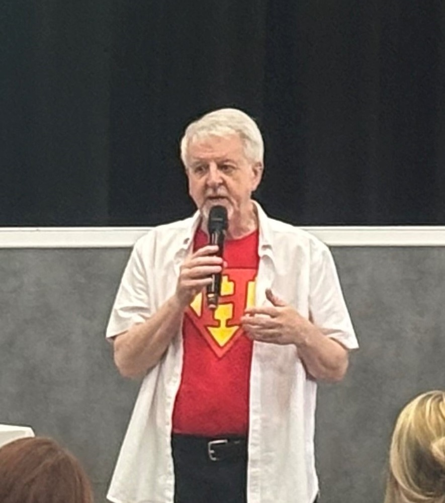 Ian Porter speaking at the Black Country hoarding conference, May 2025