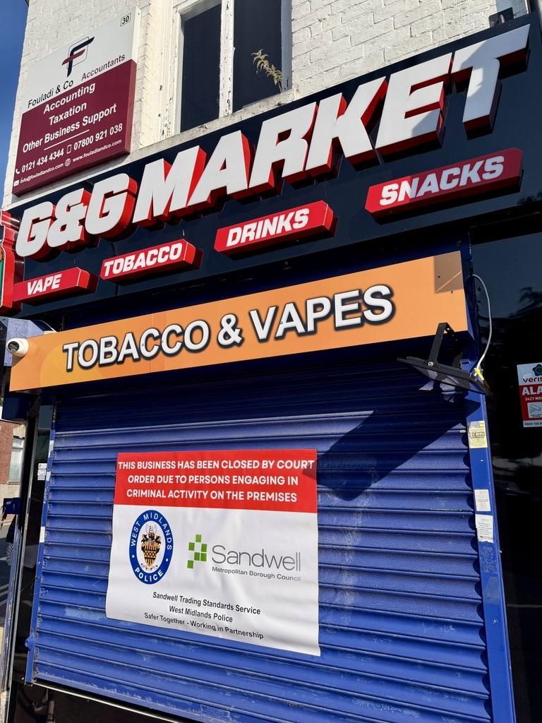 Sandwell closes illegal shops