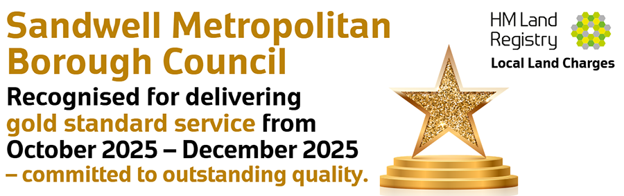 Land charges service standard banner