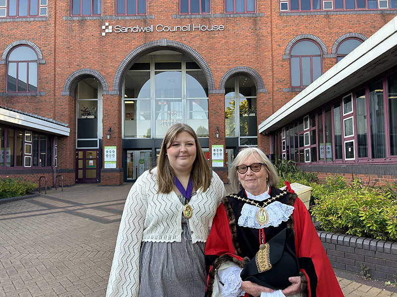 The Deputy Mayor of Sandwell Councillor Elaine Giles (Newton ward) and Deputy Mayoress Grace Giles.