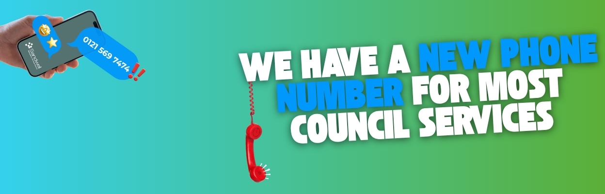 We have a new phone number for most council services - deep homepage banner