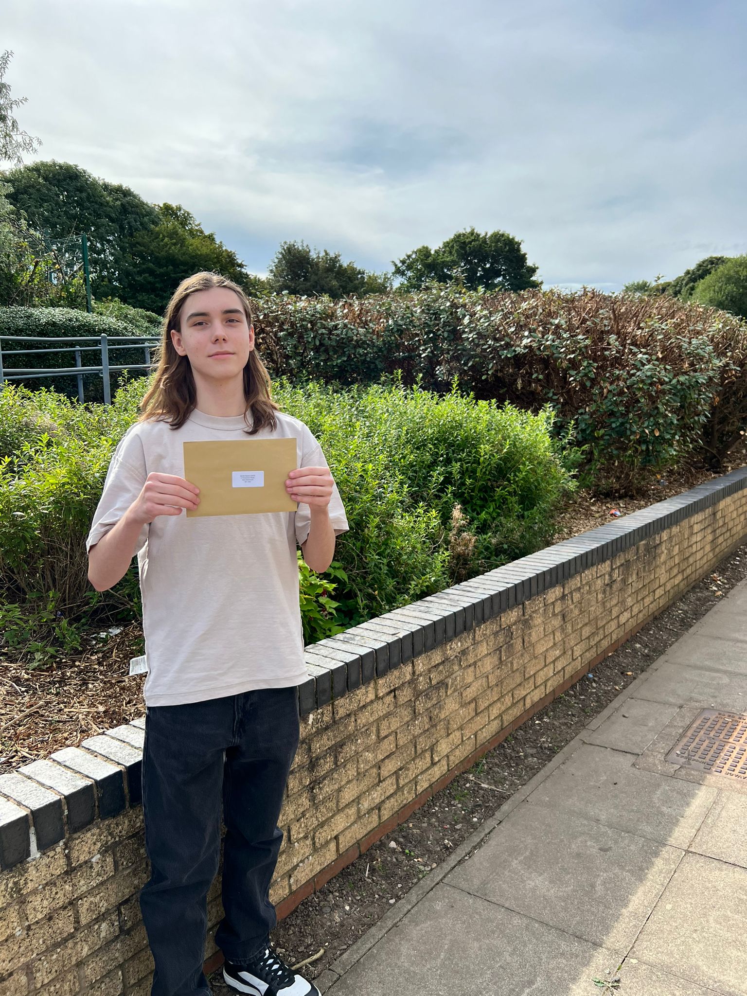 Oldbury Academy GCSE student celebrates his exam results for 2023