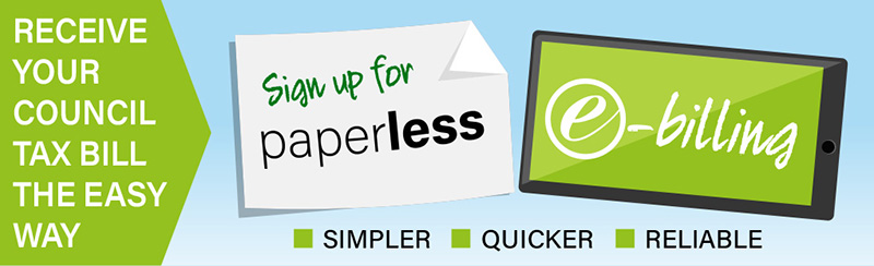 Paperless e-billing council tax banner