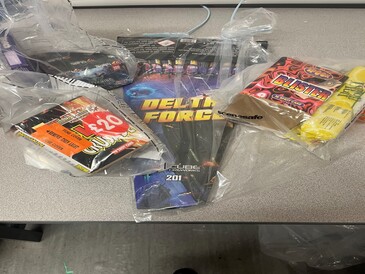 Selection of Fireworks sold to underage individuals as part of test purchase exercise