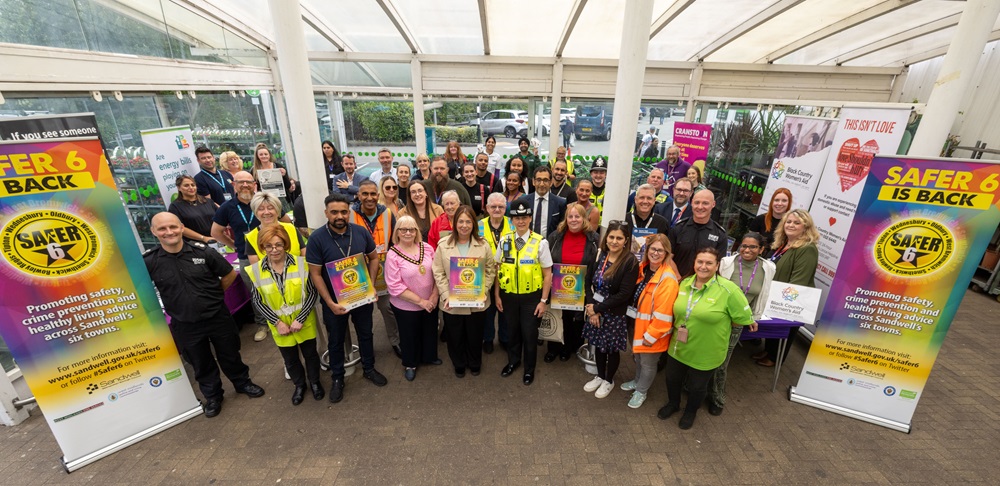 Safer Sandwell Partnership organisations represented at the Safer 6 launch at Asda Oldbury, June 2025
