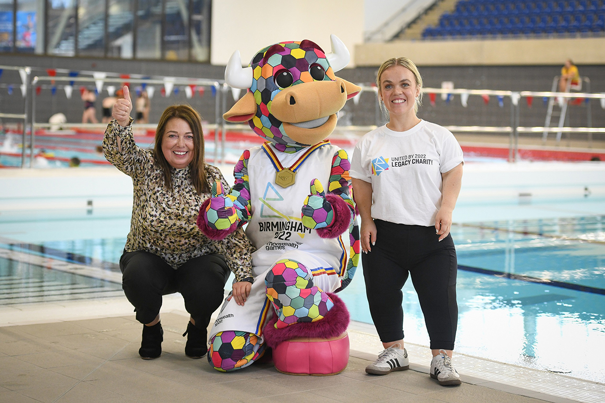 Sandwell aquatics centre cllr kerrie carmichael and ellie simmonds obe