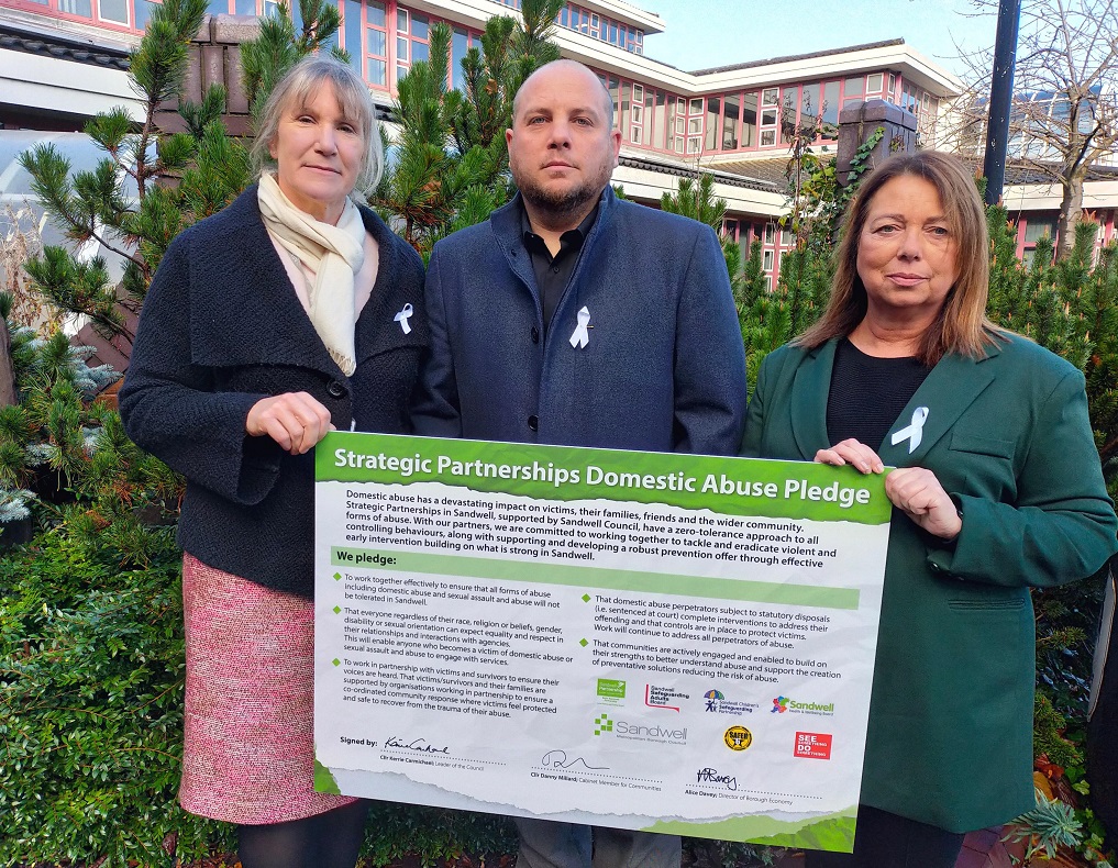 Sandwell Council signs pledge to stamp out domestic abuse Sandwell