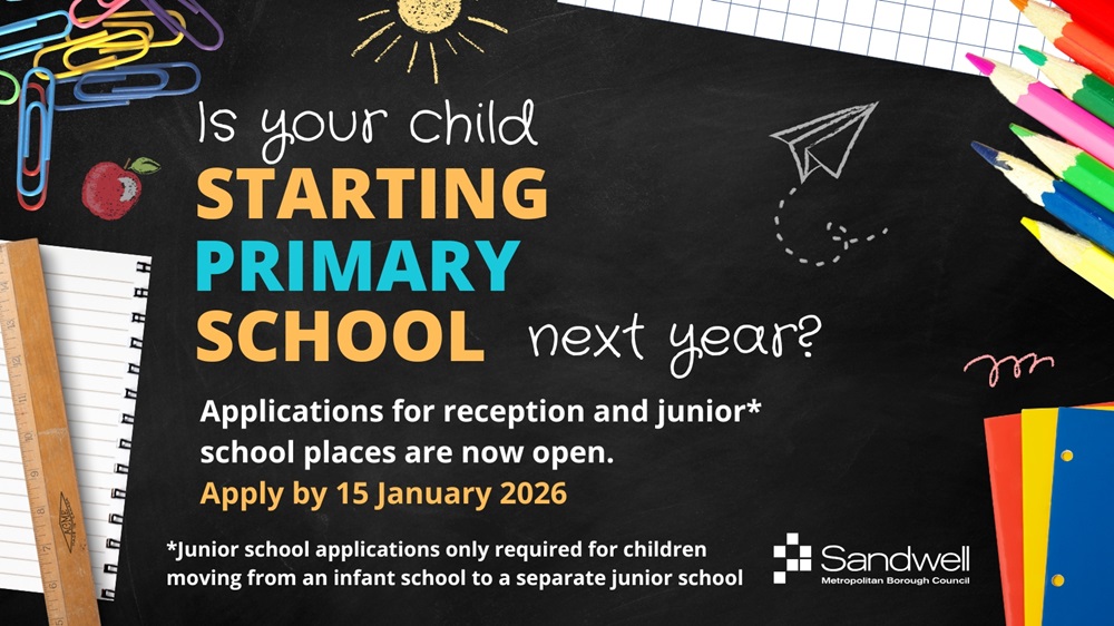Applications for reception and junior school places for 2026 are now open. Apply by 15 January 2026.