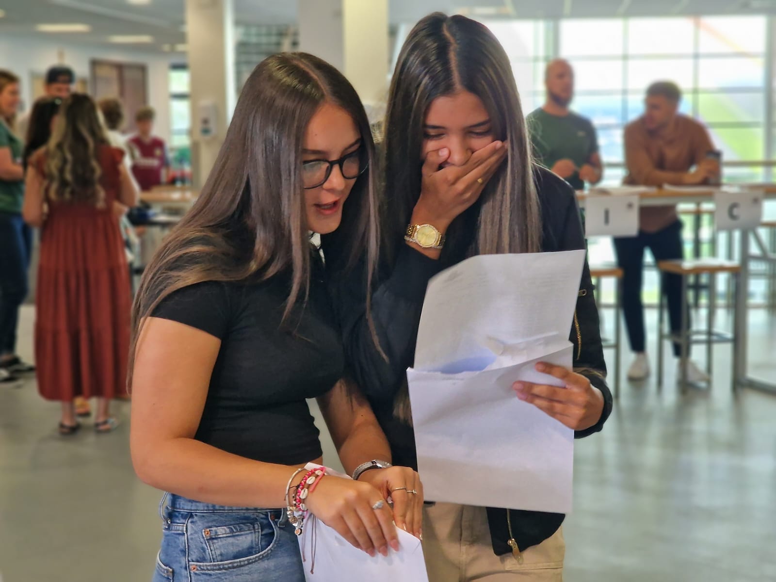 St Michael’s Church of England High School students celebrate their GCSE results for 2023