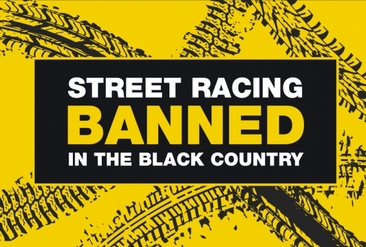 Street Racing Banned in the Black Country Logo