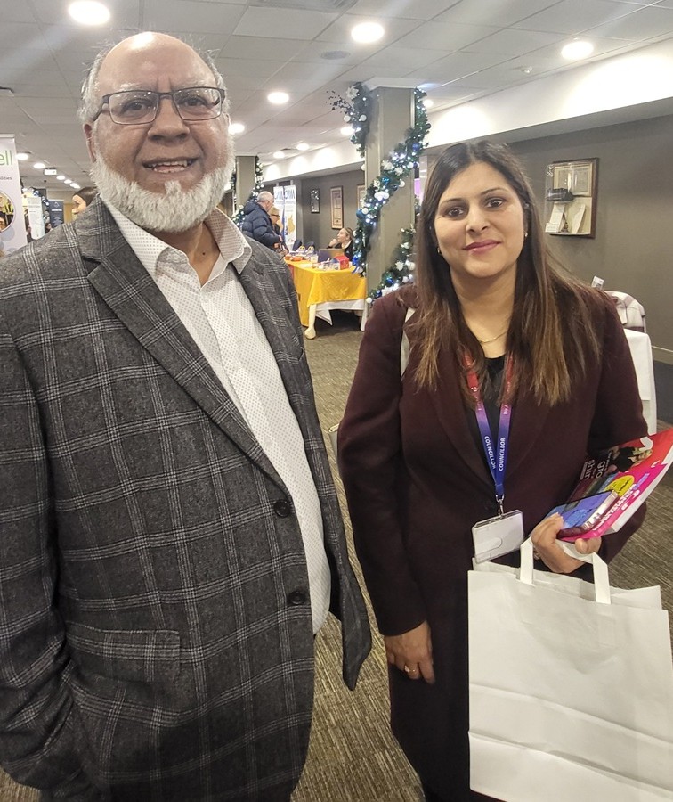 Subat Khan from Connexions Sandwell and Cllr Harnoor Bhullar at the SEND Careers Event, November 2025