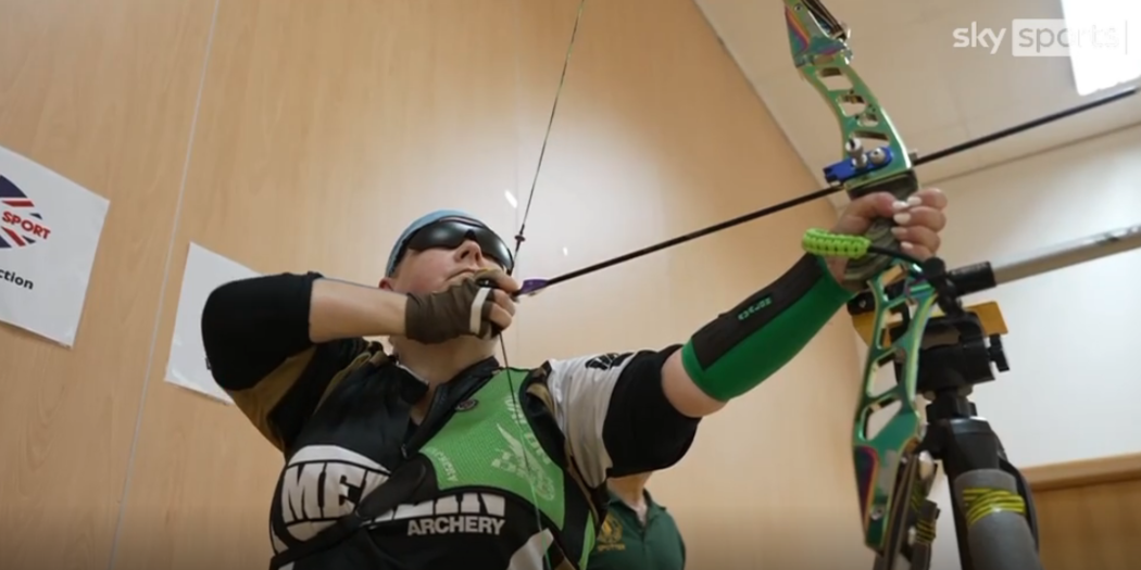 Trish Gracesmith, Sandwell archer, showing off her skills with a bow
