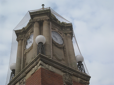 Close up image of Wednesbury clock tower