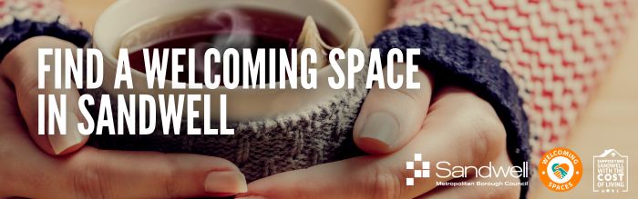 Find a welcoming space in Sandwell
With an image of someone wearing gloves holding a coffee cup