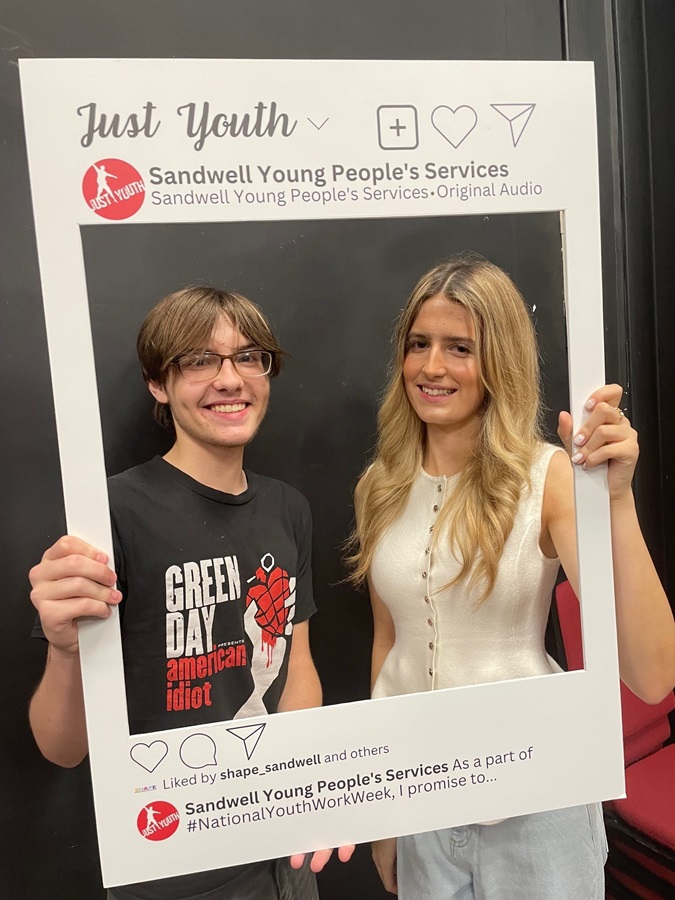 Will and Megan at the Sandwell Youth Service staff conference 2025