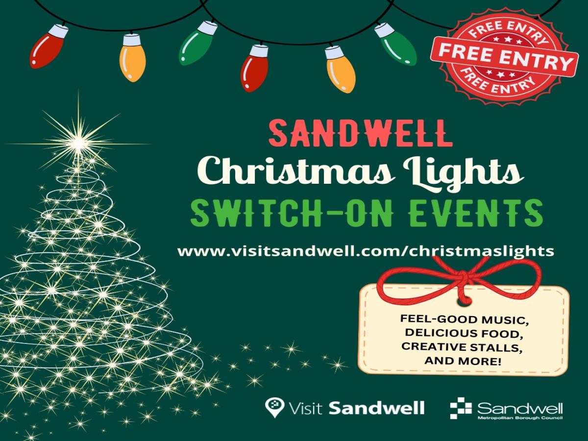 A graphic showing a Xmas tree and the times the Xmas lights will be turned out at various locations
