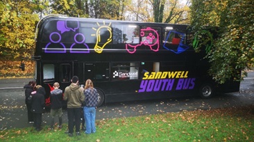 Art workshops were held with young people on Sandwell's Youth Bus as part of the My Tomorrow campaign