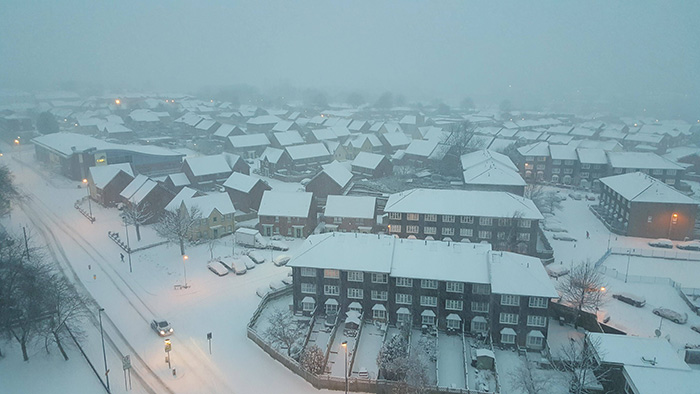 A snowy Sandwell scene