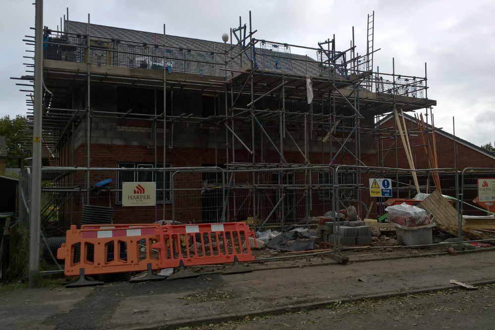 Albion Road construction of homes in progress